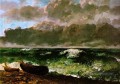 La Mer Orageuse ou La Vague Paysage WBM Plage Gustave Courbet